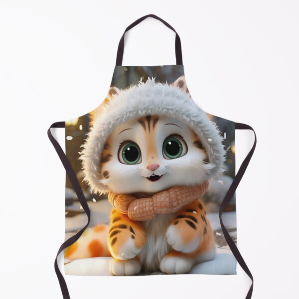 Item preview, Misha - Adorable Snow Leopard with an Orange Hat designed and sold by Rivercoatl.