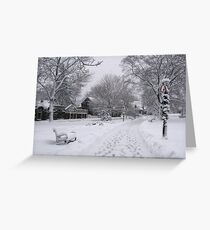 Village Green, Holiday Season, Bar Harbor, Maine Greeting Card