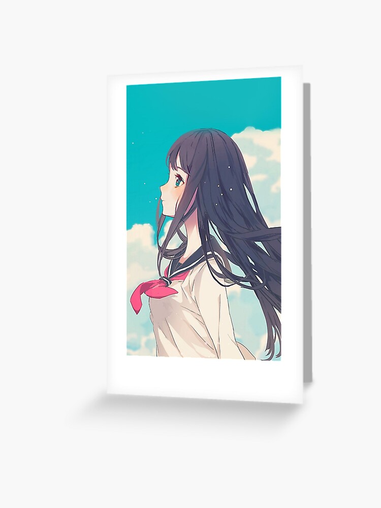 Aesthetic Anime Girl - Anime Kawaii Girl Classic . Greeting Card