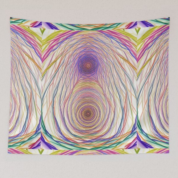Item preview, multicolored circular lines abstract art street wear designed and sold by Carlos Gudino.
