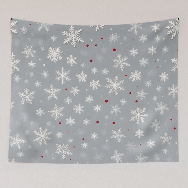 Item preview, Tastful Christmas Snow Flakes, Touch Of Red and Silver designed and sold by PlanetMarker.