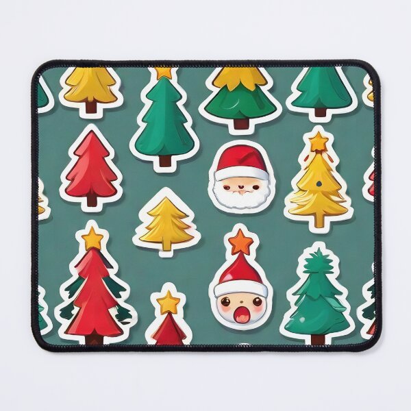 Item preview, Cute Santa And Christmas Tree Stickers designed and sold by PlanetMarker.