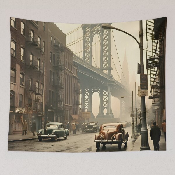 Item preview, 1940s vintage photo of new york city print designed and sold by dcrc.