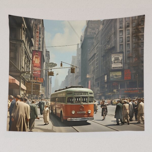 Item preview, 1940s vintage photo of new york city print designed and sold by dcrc.