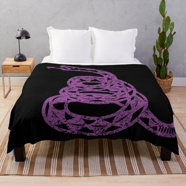 Item preview, Dont Tread on Me Gen Z Gadsden Snake Flag 80's Purple version designed and sold by pelagio.