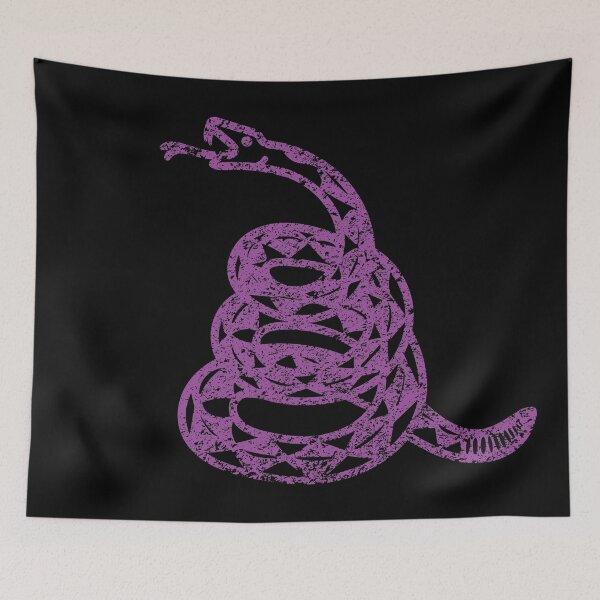 Item preview, Dont Tread on Me Gen Z Gadsden Snake Flag 80's Purple version designed and sold by pelagio.