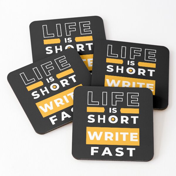 Item preview, "Life Is Short; Write Fast" Quote designed and sold by MusesWhispers.