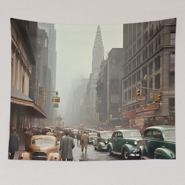 Item preview, 1940s vintage photo of new york city print designed and sold by dcrc.