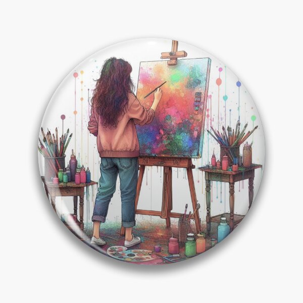Item preview, A girl drawing a picture. designed and sold by growing-mom.