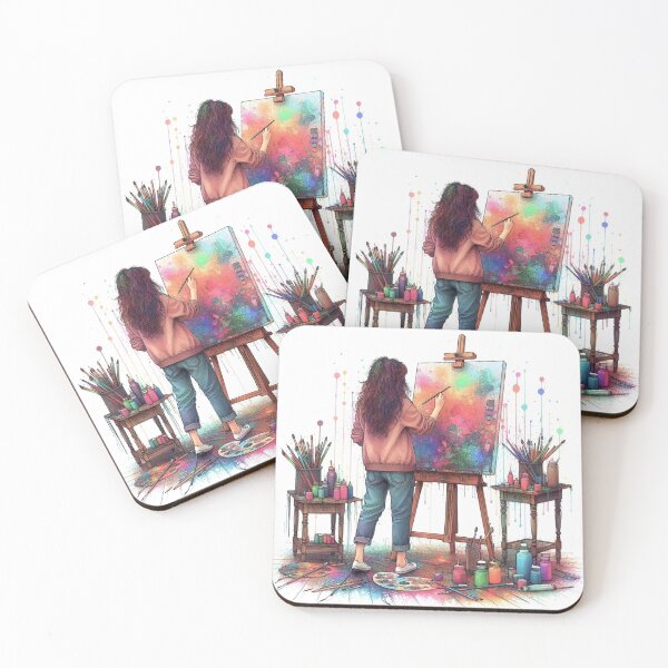 Item preview, A girl drawing a picture. designed and sold by growing-mom.