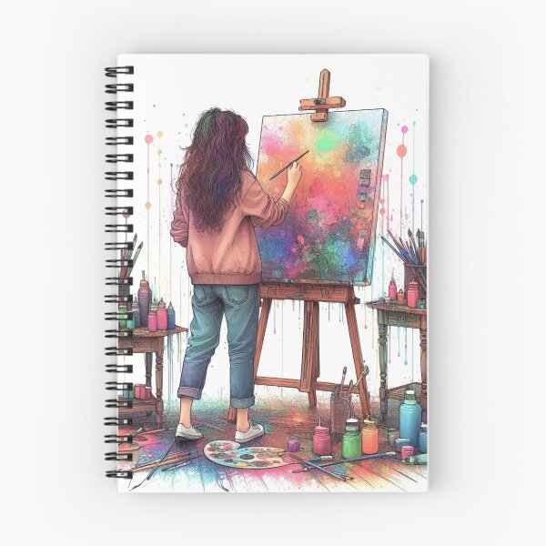 Item preview, A girl drawing a picture. designed and sold by growing-mom.