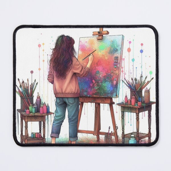 Item preview, A girl drawing a picture. designed and sold by growing-mom.