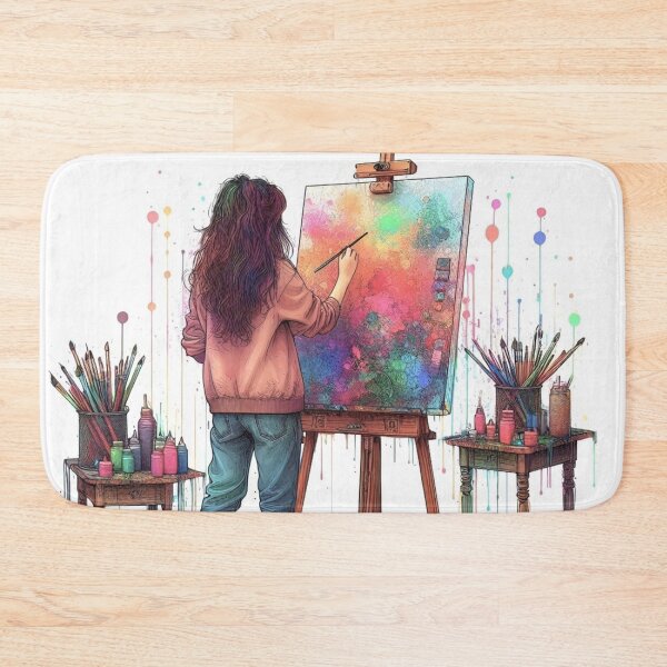 Item preview, A girl drawing a picture. designed and sold by growing-mom.