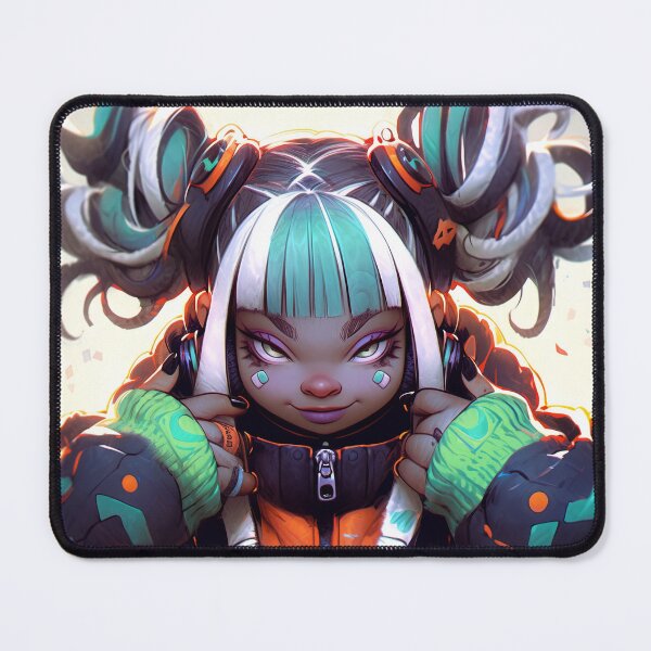 Item preview, Vibrant Futuristic DJ Anime Girl designed and sold by bubblegoth.