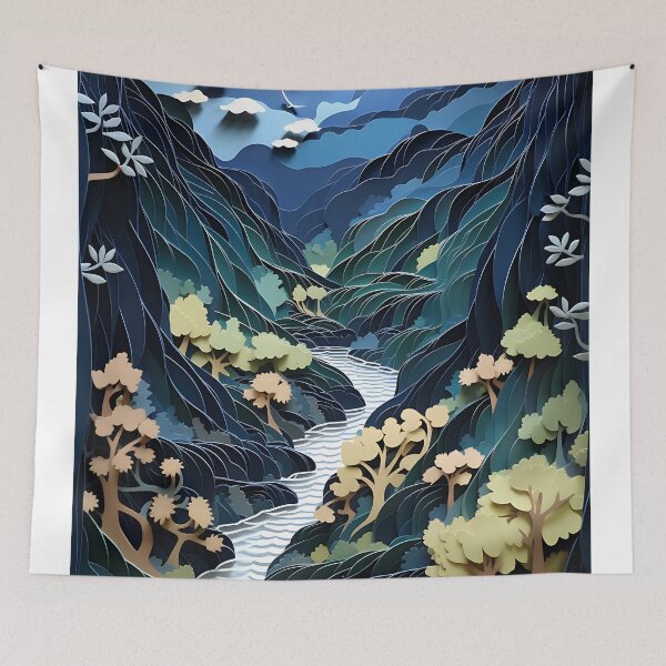 Item preview, Painting in the style of in the style of layered cut paper diorama designed and sold by UmagineArts.