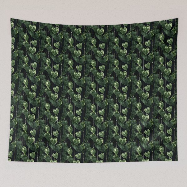 Item preview, dark moody hanging pothos plant pattern designed and sold by darkartsflowers.