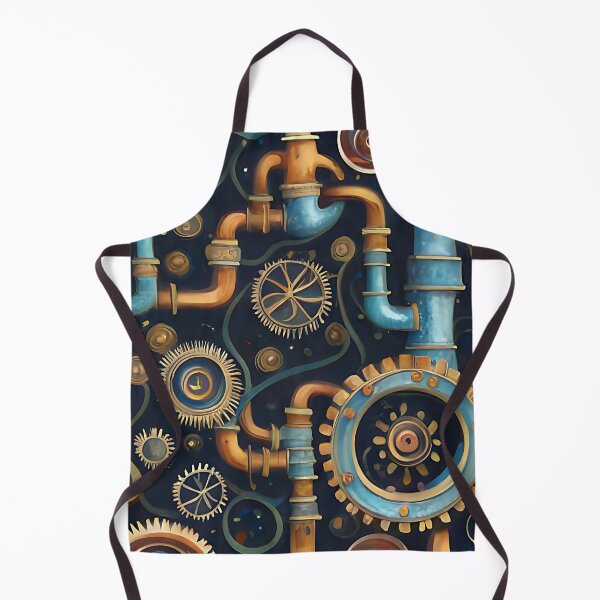 Item preview, Futuristic steampunk gears pattern  designed and sold by EasyPrints337.
