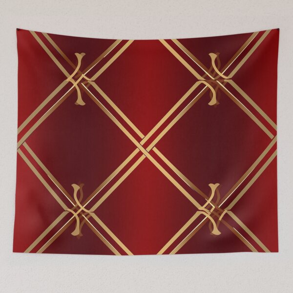 Item preview, Geometric patterns on a red background designed and sold by Sunghie.