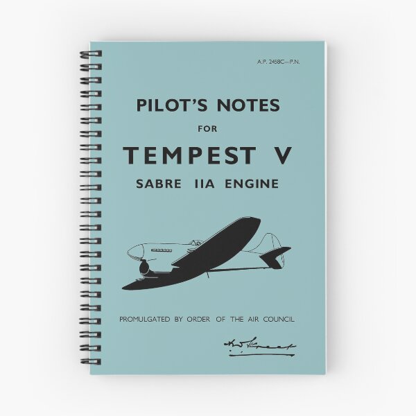 Aperçu de l'œuvre Notes de pilote de Hawker Tempest créée et vendue par AeroRelics.
