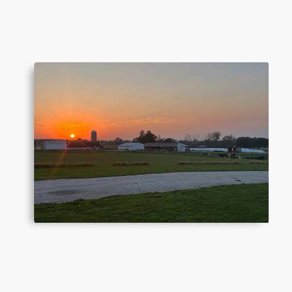 Sunset on the Farm Canvas Print