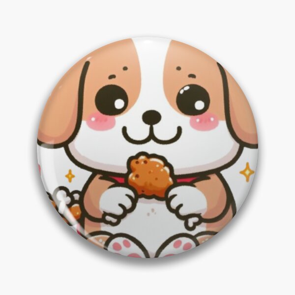 Item preview, Dog eating fried chicken designed and sold by Kenji11.