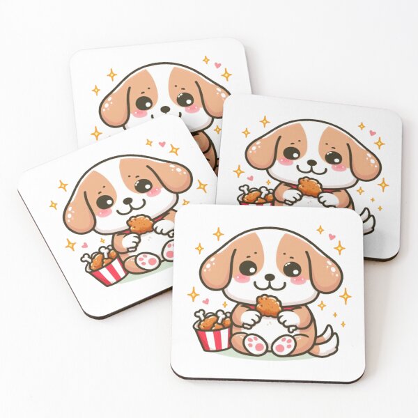 Item preview, Dog eating fried chicken designed and sold by Kenji11.