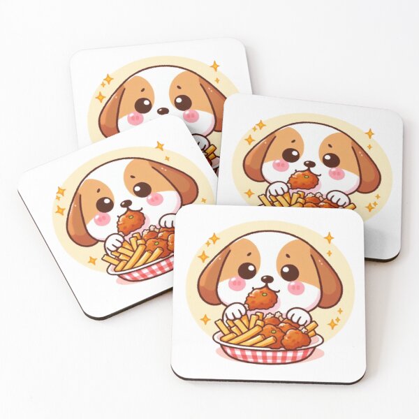 Item preview, Dog eating fried chicken designed and sold by Kenji11.