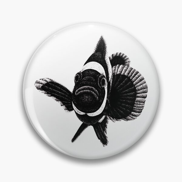 Item preview, Black ocellaris clownfish illustration designed and sold by LorenDowding.