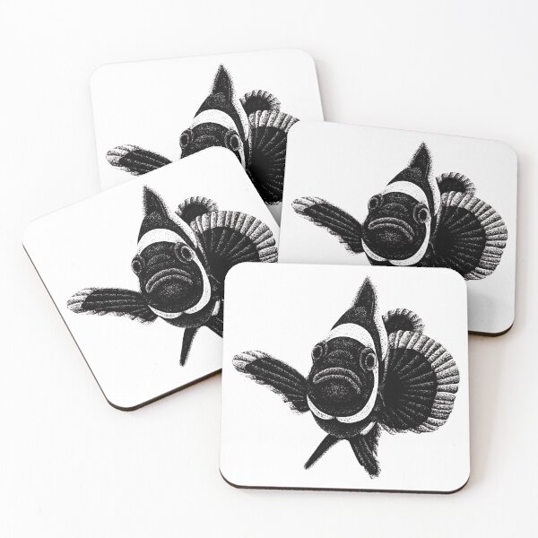 Item preview, Black ocellaris clownfish illustration designed and sold by LorenDowding.