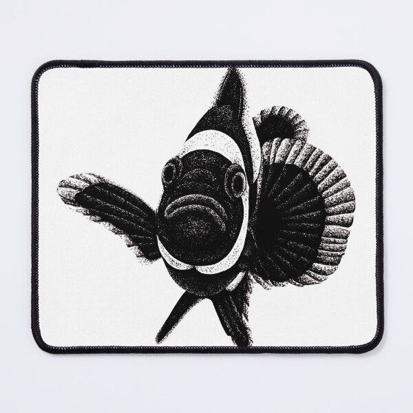 Item preview, Black ocellaris clownfish illustration designed and sold by LorenDowding.