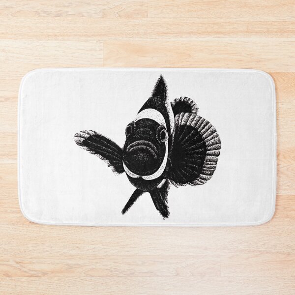 Item preview, Black ocellaris clownfish illustration designed and sold by LorenDowding.