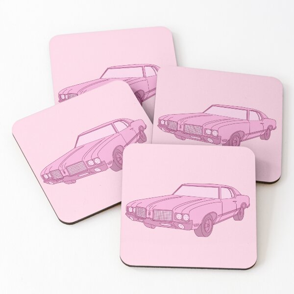 Item preview, 1972 oldsmobile cutlass - flamingo pink designed and sold by rosecolashop.