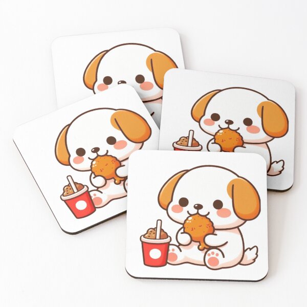 Item preview, Dog eating fried chicken designed and sold by Kenji11.