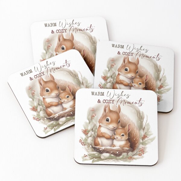 Item preview, christmas squirrel warm wishes cozy moments designed and sold by LGMmugsdesign.