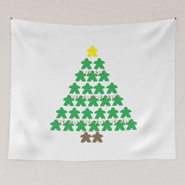 Item preview, Christmas Tree Meeples with Lights Tabletop White Background designed and sold by JEL-Designs.