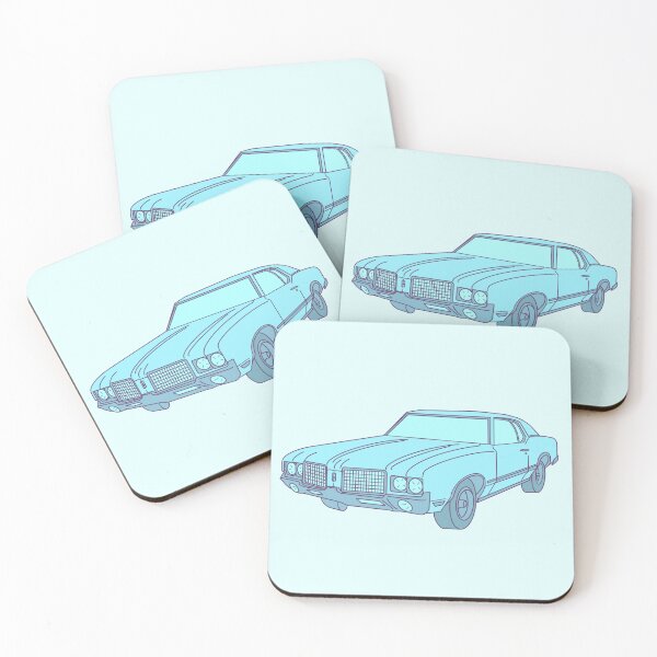 Item preview, 1972 oldsmobile cutlass - sky blue designed and sold by rosecolashop.