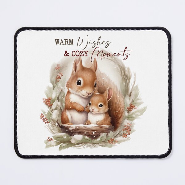 Item preview, christmas squirrel warm wishes cozy moments designed and sold by LGMmugsdesign.