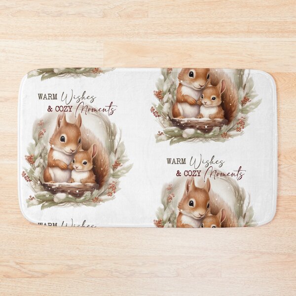 Item preview, christmas squirrel warm wishes cozy moments designed and sold by LGMmugsdesign.