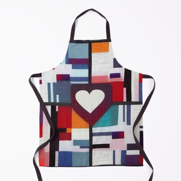 Item preview, Abstract heart quilt design designed and sold by Roxburylane.