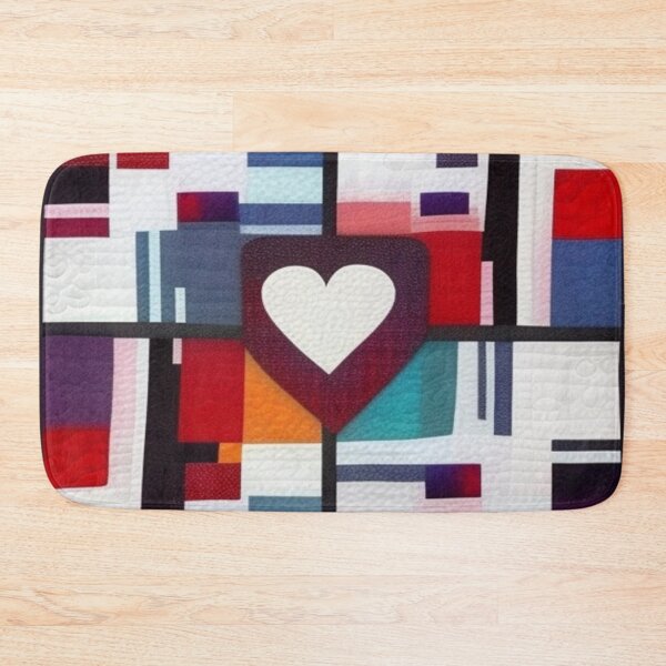 Item preview, Abstract heart quilt design  designed and sold by Roxburylane.