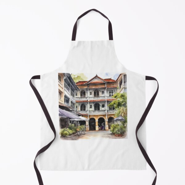 Item preview, Watercolour urban sketch of Georgetown Penang designed and sold by ailia-hikaru.