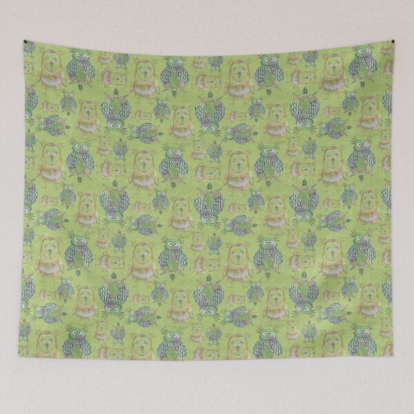 Item preview, Owl Be Right Birds - Moss green [5] designed and sold by Carina Parry Studios.