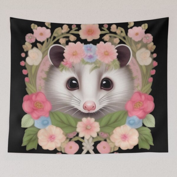Item preview, Little possum and flowers  designed and sold by Roxburylane.