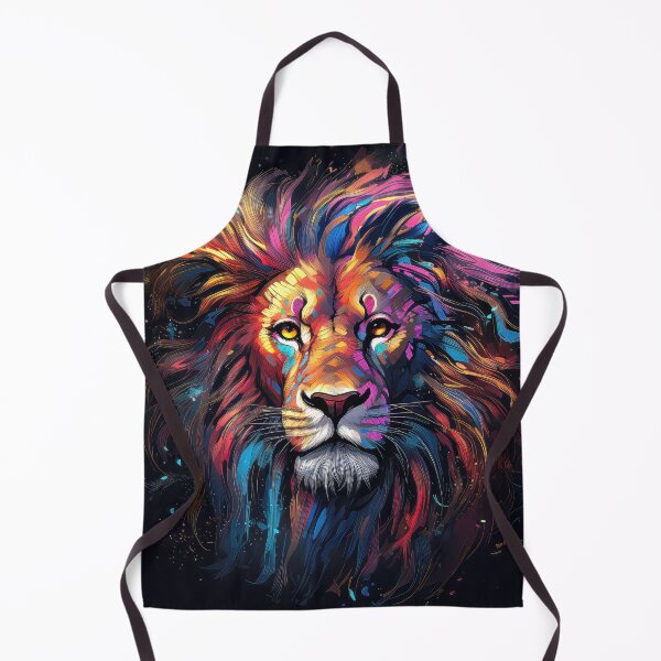 Item preview, Colorful Lion on Black 01 designed and sold by Elisabeth Lucas.