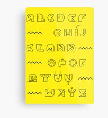 Typography Metal Print