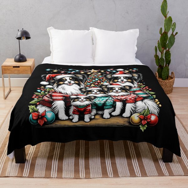 Item preview, Papillon Dog Family Light Vintage Christmas Ugly Sweater Santa's Hat Xmas designed and sold by JoelFox165.