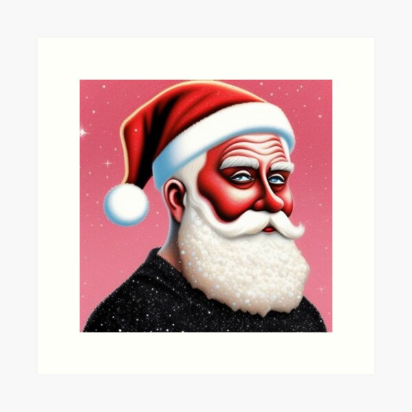 Sexy Black Santa Art Prints for Sale