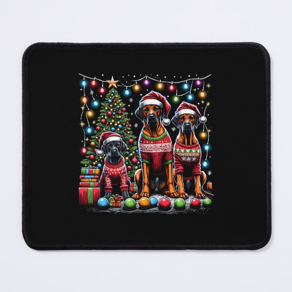 Item preview, Rhodesian Ridgeback Dog Family Light Vintage Christmas Ugly Sweater Santa's Hat Xmas designed and sold by JoelFox165.