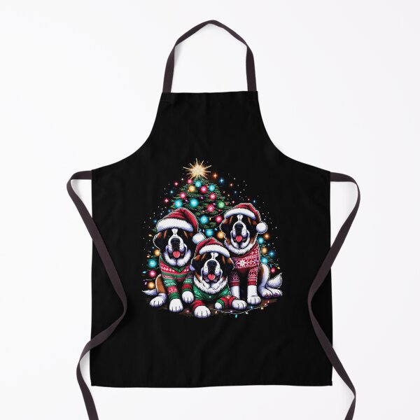 Artikelvorschau, Bernhardiner Hund Familie Licht Vintage Weihnachtsbaum hässlichen Pullover Weihnachtsmütze Weihnachten entworfen und verkauft von JoelFox165.