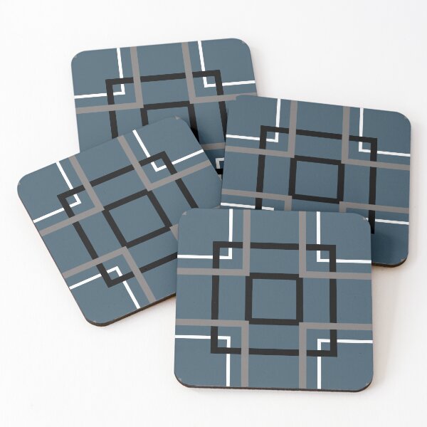Item preview, Squares On Blue Gray designed and sold by KeksWorkroom.